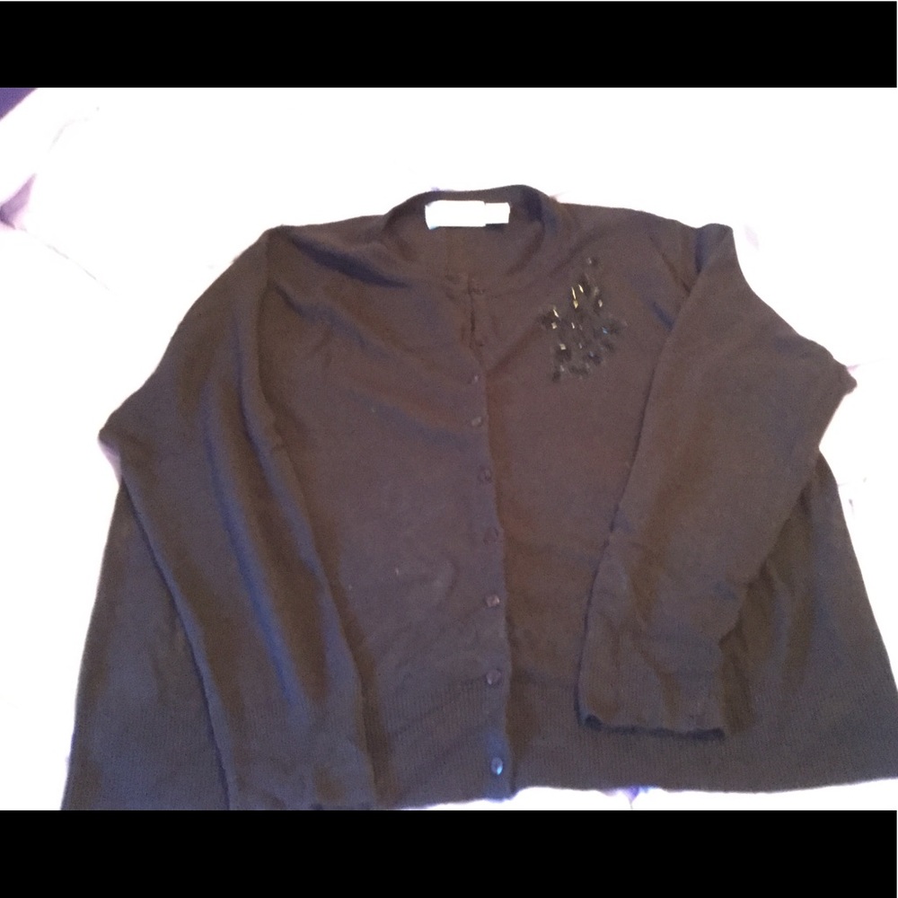 Knit Set soft black cardigan sweater